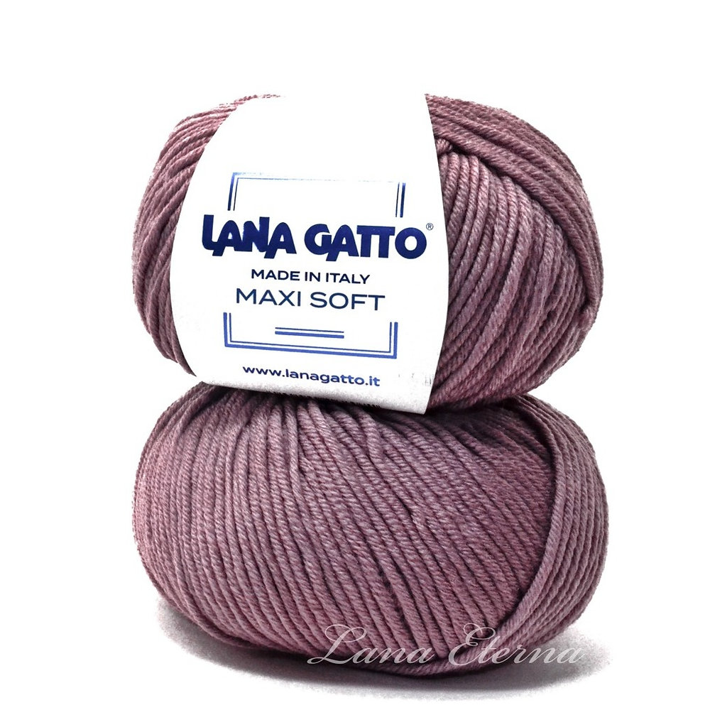 Пряжа Lana Gatto Maxi Soft 12940 Пиловий бузок – Lana Eterna