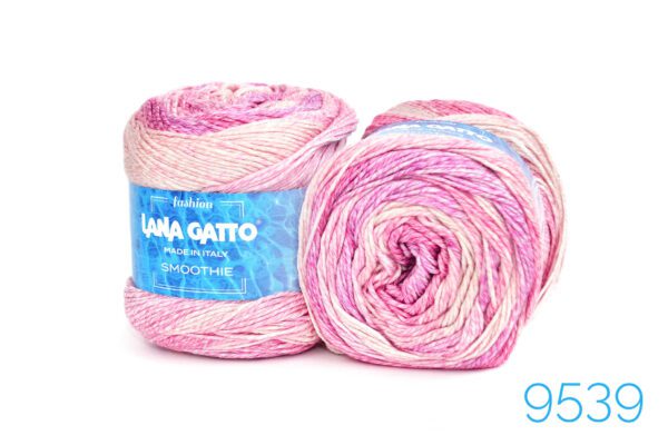Пряжа Lana Gatto Smoothie 9539 Рожевий мікс - Зображення 2