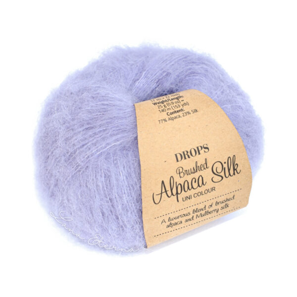 Пряжа DROPS Brushed Alpaca Silk 17 Ніжна лаванда
