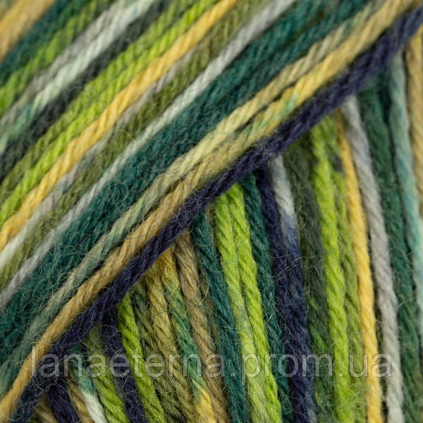 Пряжа DROPS Fabel 542 Зелений принт