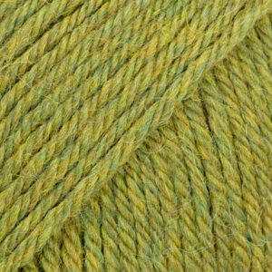 Green textured yarn close-up